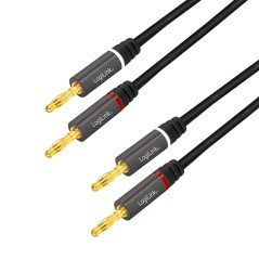 LogiLink Audio cable 2x2 Banana-plug